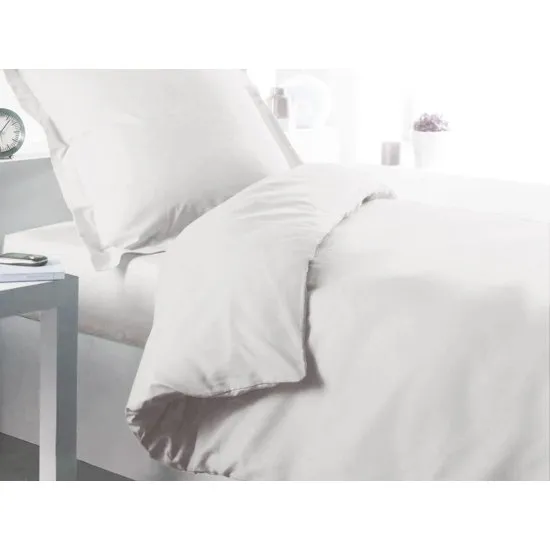 Tradilinge Housse de couette 100% coton blanc 240x220 cm