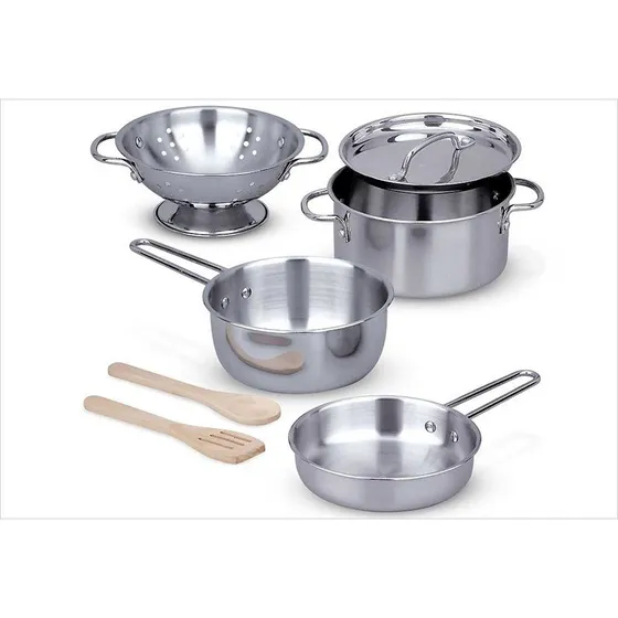 Melissa & Doug - Assortiment poêlons et casseroles acier inoxydable