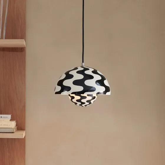 &Tradition Suspension Flowerpot VP1 Noir/Blanc