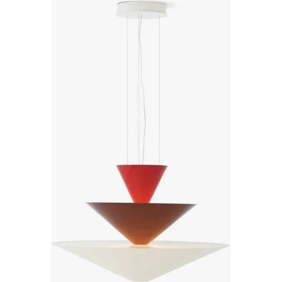 &Tradition Suspension Gio LN15 Ø92 cm Rouge/Bordeaux/Blanc