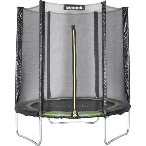 Cassiopée Trampoline 180cm Vert avec Filet de Sécurité