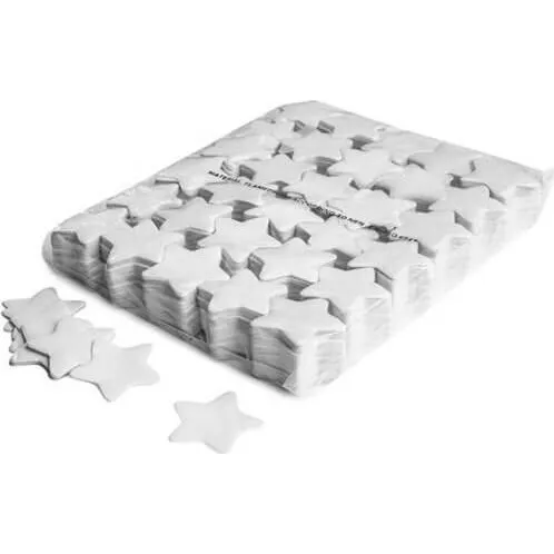 Magic FX Confettis étoiles blancs Ø55 mm – Sachet 1 kg