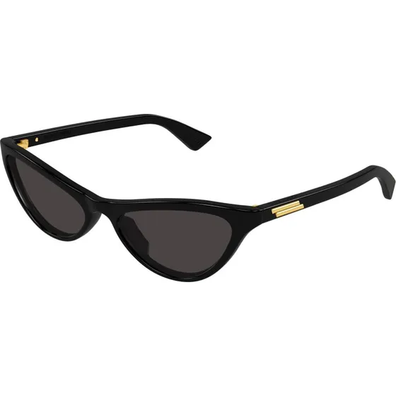Bottega Veneta BV1414S Lunettes de Soleil Cat Eye Noir et Gris