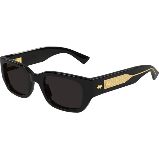Bottega Veneta BV1400S Lunettes de soleil Carrées en Acétate Noir
