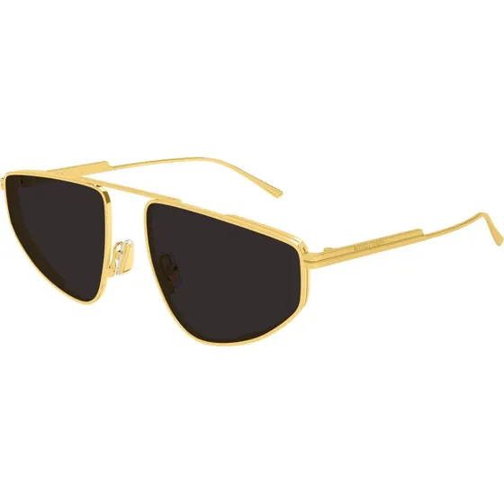 Bottega Veneta BV1466S-001 Lunettes de soleil Aviateur Femme Or et Gris