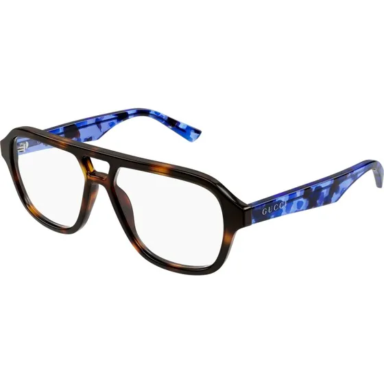 Gucci Homme GG2183O 003 Lunettes de vue rondes en acétate Havane