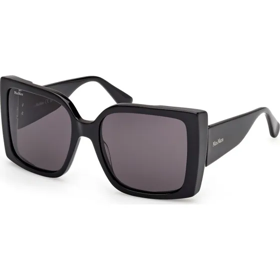 Max Mara MM0131 HINGE Lunettes de Soleil Carrées Acétate Noir