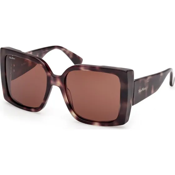 Max Mara MM0131 HINGE Lunettes de soleil Carrées Havane