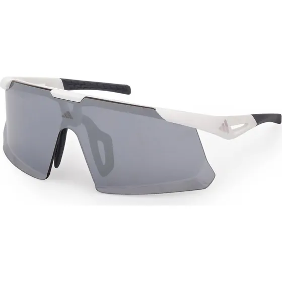 Adidas Sport SP0107 Lunettes de Soleil Miroir Gris et Blanc