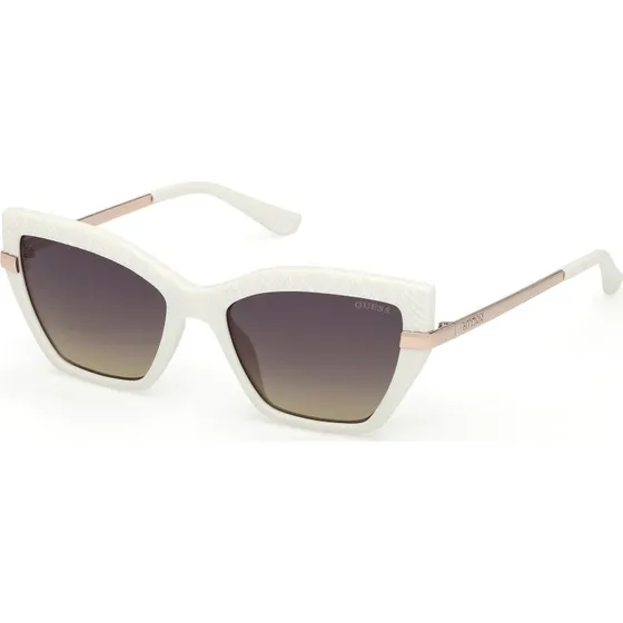 Guess GU00216 21B Lunettes de soleil Carrées Ivoire et Marron