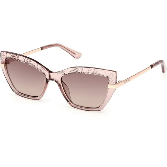 Guess GU00216 Lunettes de soleil carrées Beige Marron pour Femme