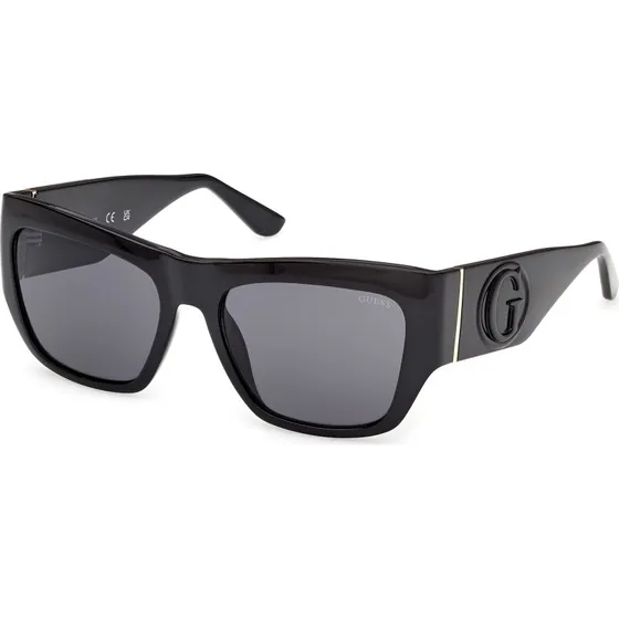 Guess GU00252 01A Lunettes de soleil carrées noires pour femme