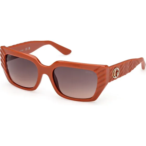 Guess GU00254 44F Lunettes de soleil carrées Orange et Marron