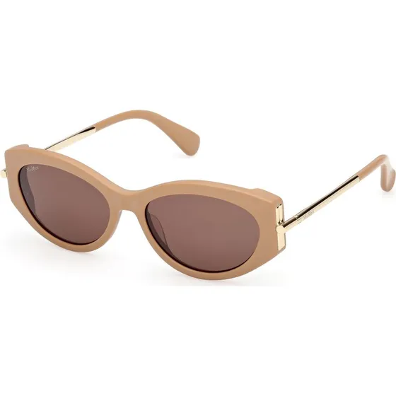 Max Mara MM0167 ROQUEBRUNE Lunettes de Soleil Rondes Marron