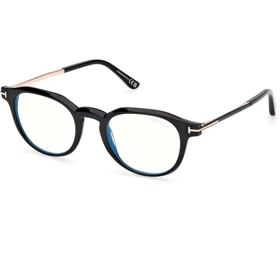 Tom Ford FT6125B-001 : Lunettes de vue rondes en acétate noir