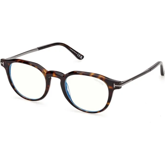 TOM FORD Homme FT6125-B 052 Lunettes Optiques Rondes en Acétate Havane