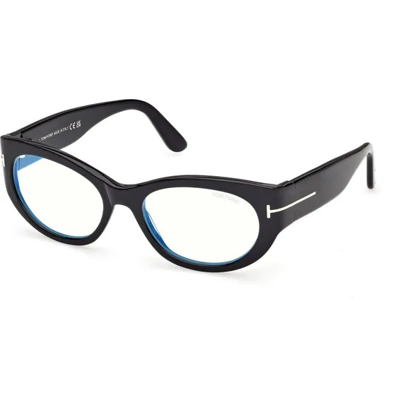 Tom Ford FT6133B-001 : Lunettes de vue rondes en acétate noir pour femme