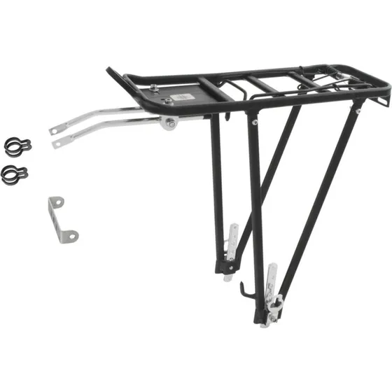 M-Wave Screw-ON II Porte-bagages arrière aluminium noir 24-28 pouces