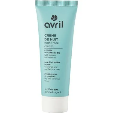 Avril Crème de Nuit Bio 50 ml Peaux Sèches & Sensibles