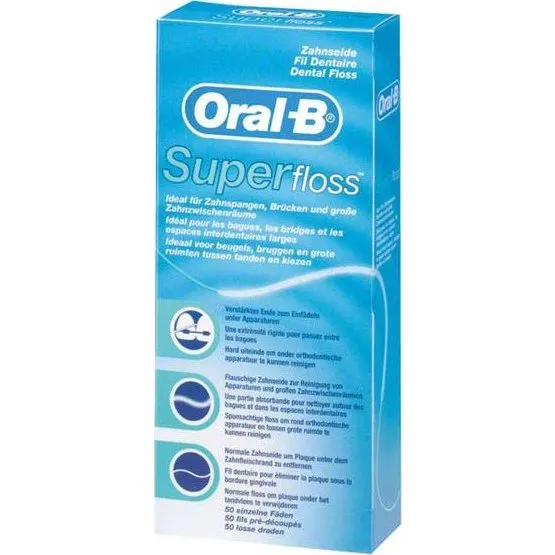 Oral-B Superfloss 50 fils pré-coupés