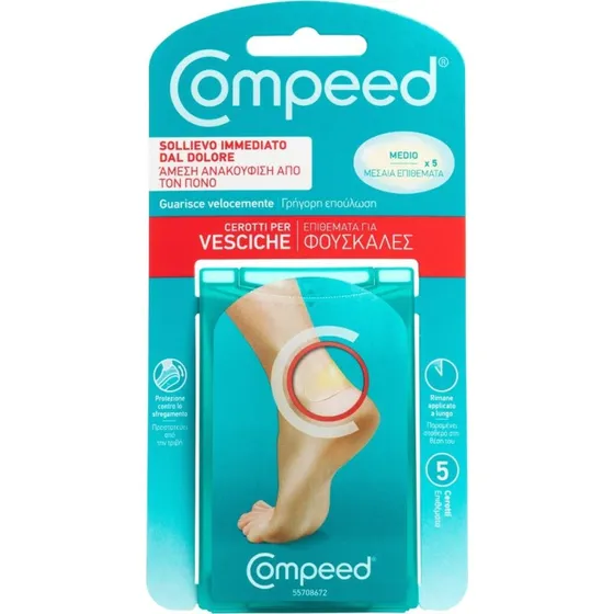 Compeed Pansements pour Ampoules Moyen, 5 Pièces