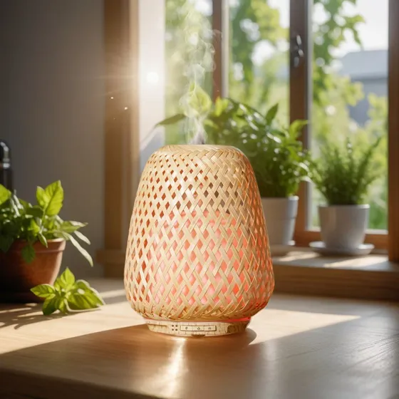 Olaki Diffuseur Ultrasonique en Bambou