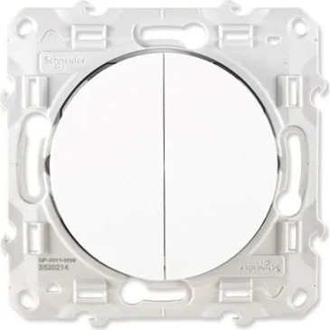 Schneider Odace Interrupteur Double Va-et-Vient Blanc S520214