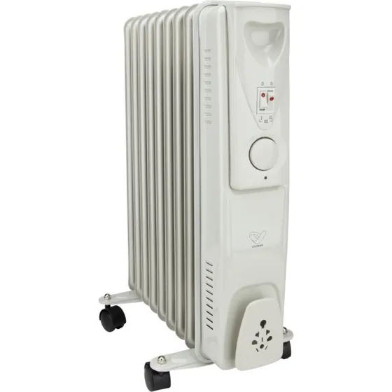 Voltman Radiateur Mobile Bain d'Huile Blanc 1000/2500W
