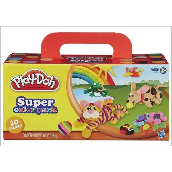 Play-Doh – 20 Pots de Pâte à Modeler Super Couleurs 84g