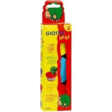 Giotto Be-Bé Tris 3 Pots Pâte à Jouer 100g Couleurs Primaires