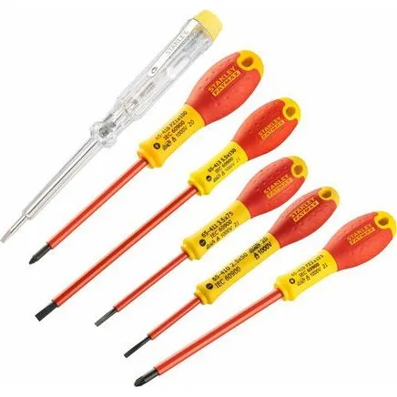 Stanley Fatmax 6 tournevis isolés 1000 V + testeur