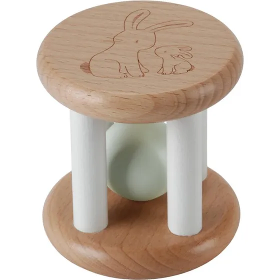 Little Dutch Baby Bunny Hochet Roulant en Bois FSC