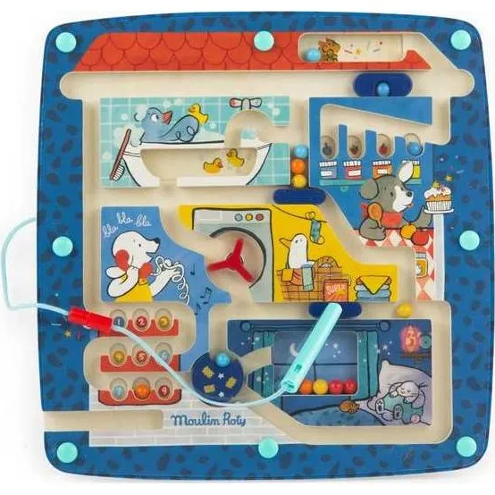 Moulin Roty Labyrinthe magnétique Puce & Pilou Bleu