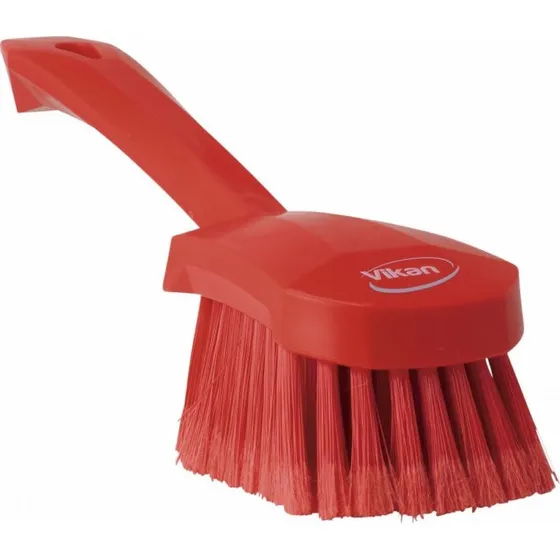 Vikan Brosse  main manche court 270 mm Rouge souple/fleur
