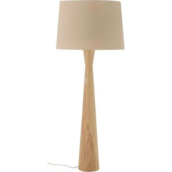 Bloomingville Leonor Lampadaire Bois d'hévéa Lin Naturel