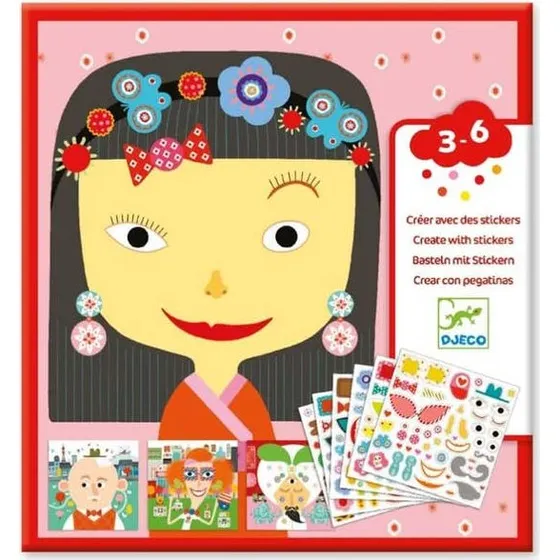 DJECO Créer avec des stickers : Tous différents