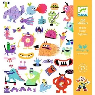Djeco Stickers Monstres 160 pièces