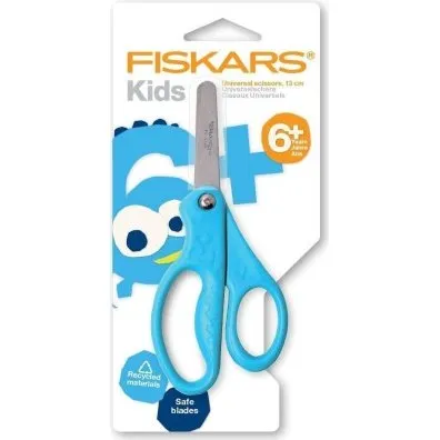 Fiskars Ciseaux 13 cm Bleu pour Enfants 6 ans+
