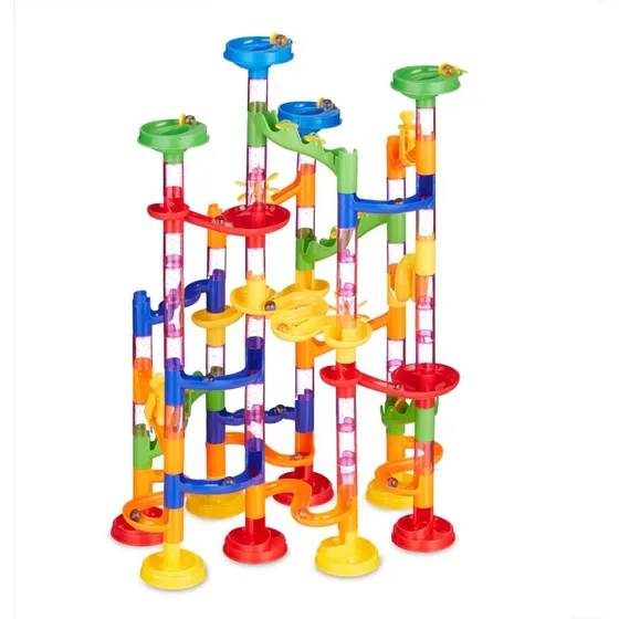 Circuit billes 120 pices  75 lments, 45 billes, 4 dparts