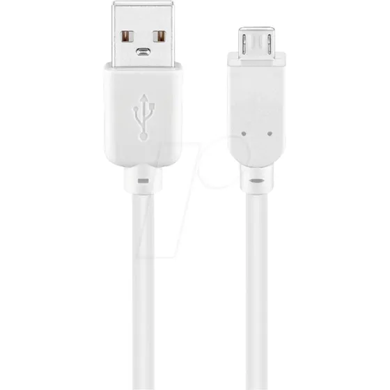 GOOBAY USB-MICBM-1.0 - Câble USB A vers micro B, 1m, blanc