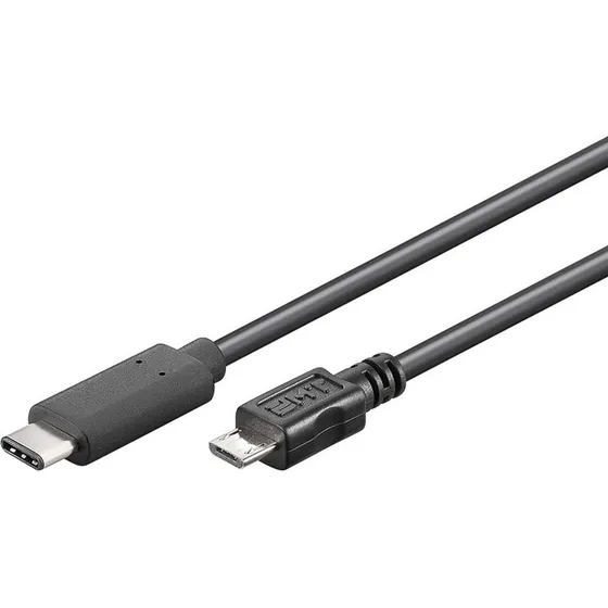 Goobay Câble USB-C vers Micro-USB 2.0, 0,6 m, Noir