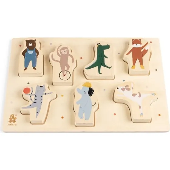 Sebra - Puzzle à encastrer Builders en bois