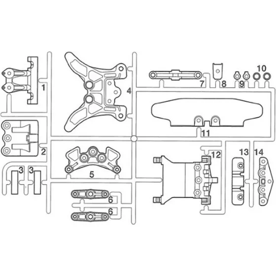 Tamiya Grappe A TT02B 9000562