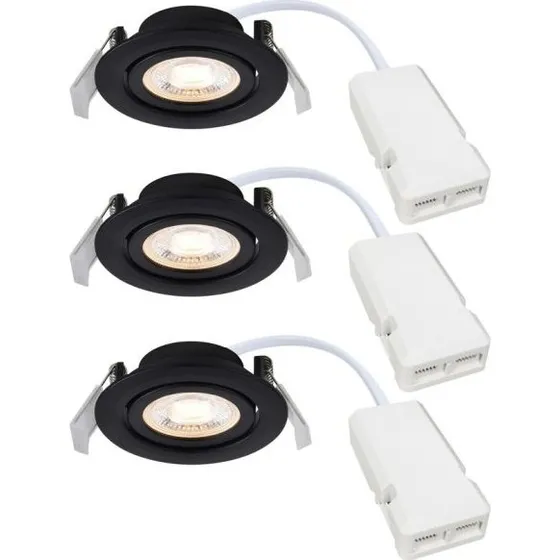 Nordlux Monolo 3x Spot Encastré Noir 4,8W 3000K