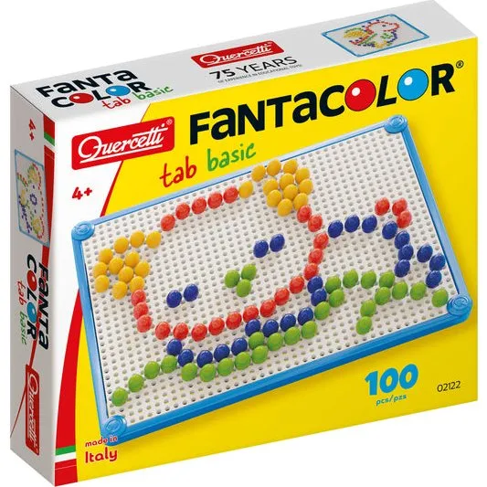 Quercetti Fantacolor - Jeu créatif avec planche perforée