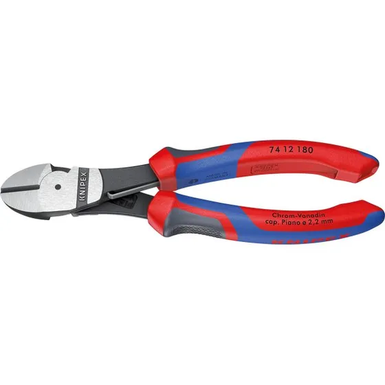 Knipex 74 12 180 Pince coupante de côté 180 mm rouge/bleu