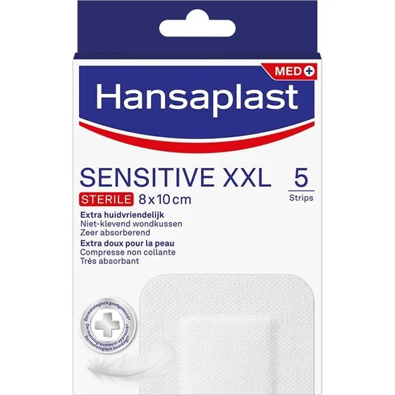 Hansaplast Med+ Sensitive XXL 5 pansements 8x10 cm