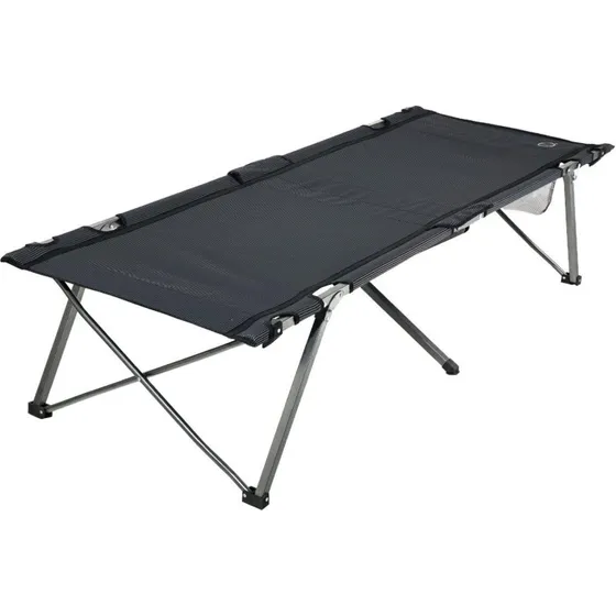 O'Camp Lit de camp pliable noir 207x75x50 cm
