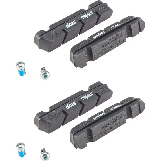SwissStop Flash Pro Kit 4 Patins Noir Aluminium