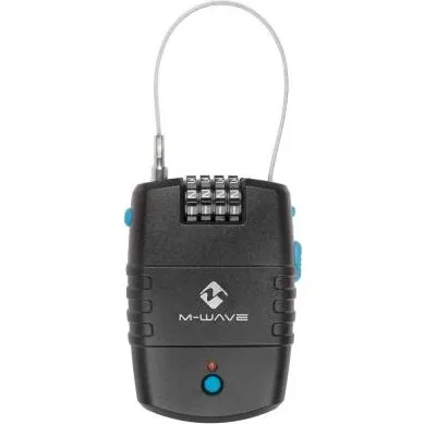 LOCKNROL Câble antivol noir avec alarme à combinaison